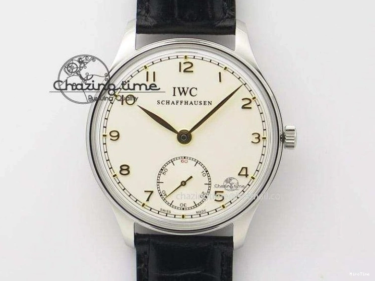 MIROTIME 0227 Sporty Portuguese Tourbillon IW504602 SS ZF Best Edition Blue Dial on Black Leather Strap 7175